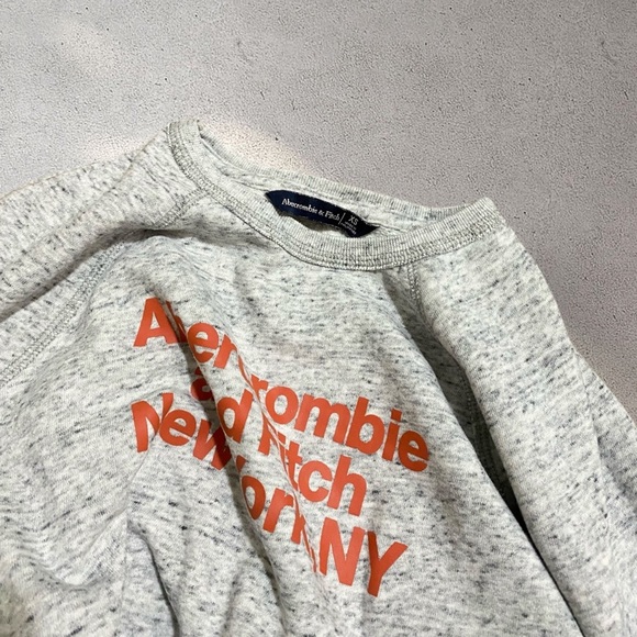 ABERCROMBIE & FITCH GREY & ORANGE SWEATSHIRT - Picture 2 of 2